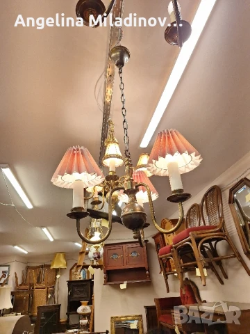 Винтидж полилей месинг , снимка 8 - Полилеи - 50864072