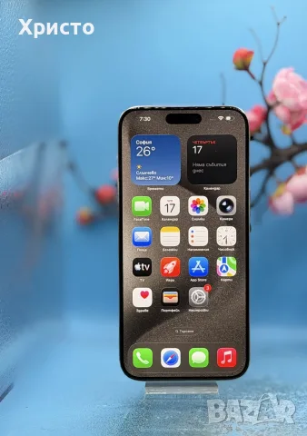 Apple iPhone 15 Pro Max, 256GB, 5G, Natural Titanium, снимка 5 - Apple iPhone - 56122262