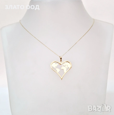 Златни колиета със сърца 14К, снимка 4 - Колиета, медальони, синджири - 53389777