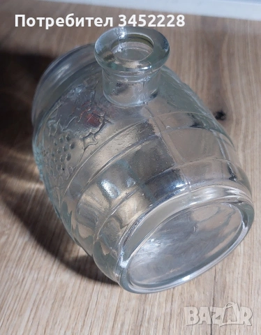 стъклено буренце с канелка за ценители половин литър, снимка 4 - Декорация за дома - 53486678