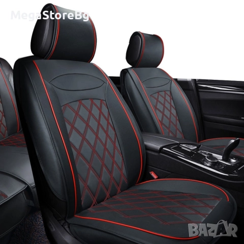 Кожена Тапицерия за МПС 1158 - 5 части Черно/Червено, снимка 2 - Аксесоари и консумативи - 51970993