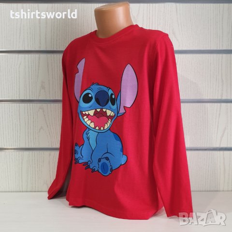 Нова детска блуза с дълъг ръкав и дигитален печат Стич (Stitch), снимка 8 - Детски Блузи и туники - 40571473