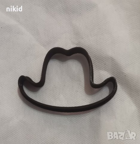 Мъжка Шапка бомбе Каубойска Каубой пластмасов резец форма фондан тесто бисквитки