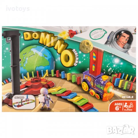 Детско самоподреждащо се домино с ракета за изтрелване - Код 5185, снимка 1