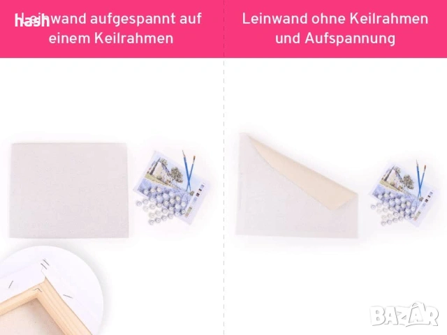  ZUTY 1200221 Картина по номера Кученца и Хортензия 40 x 50 см с рамка за носене (вече опъната), снимка 7 - Картини - 53296562