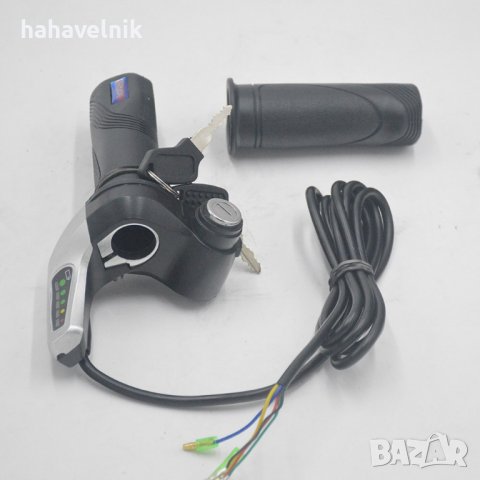  Ръчка за газ за скутер, масур, LED дисплей и ключ комплект , снимка 3 - Друга електроника - 39353332