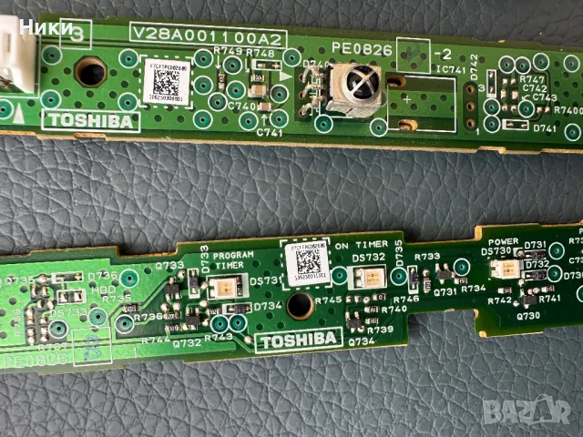 Toshiba 40VL743 IR Sensor V28A001100A2 / Buttons Board / LED indicator, снимка 2 - Части и Платки - 50136945