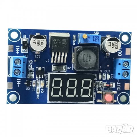 DC-DC преобразовател понижаващ контролер с волтметър и Lm2596 модел 2 MPPT