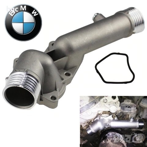 Корпус Термостатно тяло Фланец за Термостат за BMW E53 X5, Е46 BMW 7 Е38, BMW 5 Е39 M52, M52tu и M54, снимка 5 - Части - 24632211