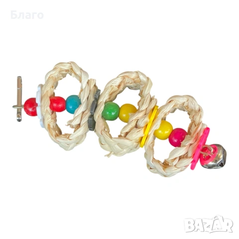 Голям лот за папагали: кацалка, дървени играчки, снимка 3 - За птици - 53637109