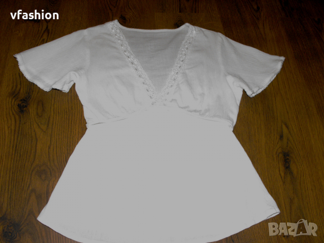 Бяла кенарена блуза, снимка 5 - Ризи - 36208218