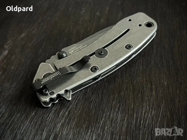 Мощен джобен сгъваем нож Kershaw Cryo 2 Hinderer Framelock (1556BW), снимка 3 - Ножове - 48694016
