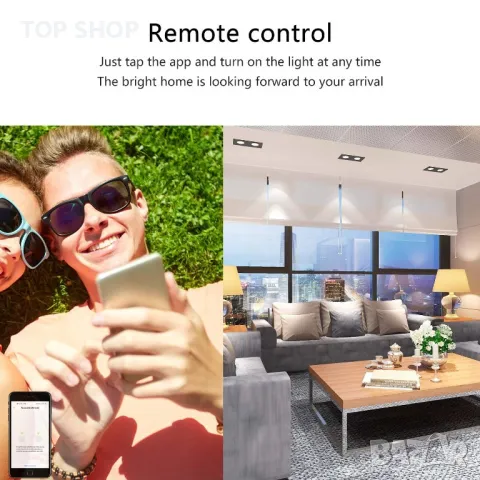 WiFi интелигентен превключвател за стенно осветление съвместим с Alexa, снимка 6 - Други - 49546449