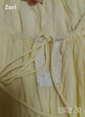 УНИКАЛНО КРАСИВА жълта рокля с дантела в бохо стил , снимка 4 - Рокли - 40273708