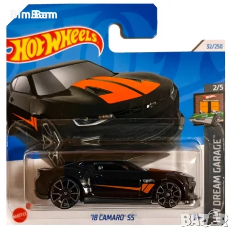 Оригинална колекционерска количка Hot Wheels '18 Camaro SS
