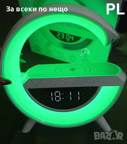 Смарт Лампа 4в1 - Часовник, Тонколона, Лампа, Безжично заряднo, снимка 3 - Безжични зарядни - 48374039