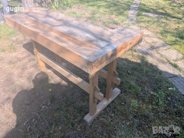 дърводелски тезгях,маса, снимка 4 - Антикварни и старинни предмети - 53846332