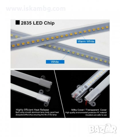 ТВЪРДА LED ЛЕНТА ЗА КУХНЕНСКИ ШКАФ НА 220V С PVC КОРПУС - код 2798, снимка 6 - Лед осветление - 33917499