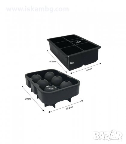 СИЛИКОНОВА ФОРМА ЗА ЛЕДЕНИ КУБЧЕТА ИЛИ ТОПКИ - код  3136, снимка 5 - Форми - 33889700