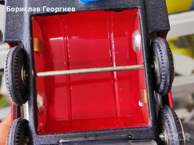 Стара ламаринена играчка автобус, снимка 6 - Колекции - 51048881