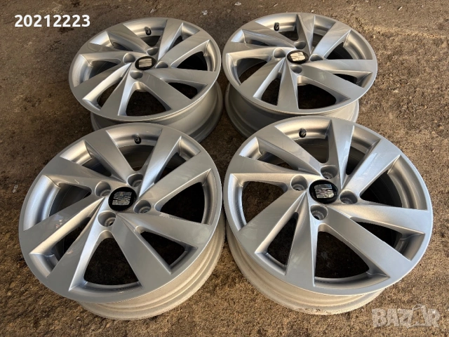4 броя алуминиеви джанти за Seat Mii,Skoda Citigo,Volkswagen UP 15, снимка 3 - Гуми и джанти - 53165840
