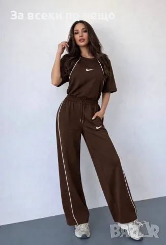 Nike Дамски Спортен Комплект Тениска И Долнище🔝Дамски Спортен Екип Найк - 2 Цвята Код PAO-11, снимка 2 - Спортни екипи - 55993286