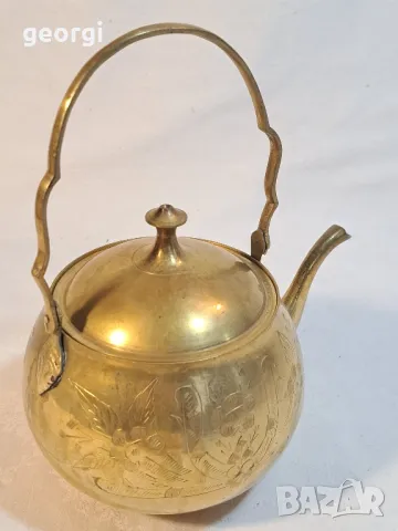 ретро бронзов гравиран чайник 20/3, снимка 6 - Декорация за дома - 49147649