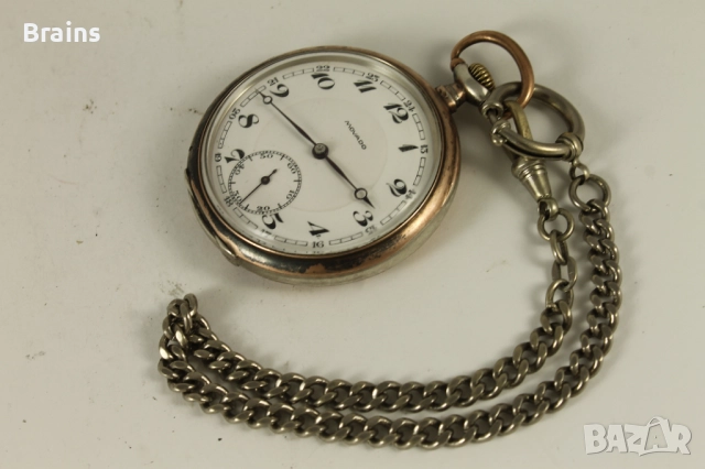 1920"s MOVADO Сребърен Джобен Швейцарски Часовник, снимка 11 - Антикварни и старинни предмети - 51758064