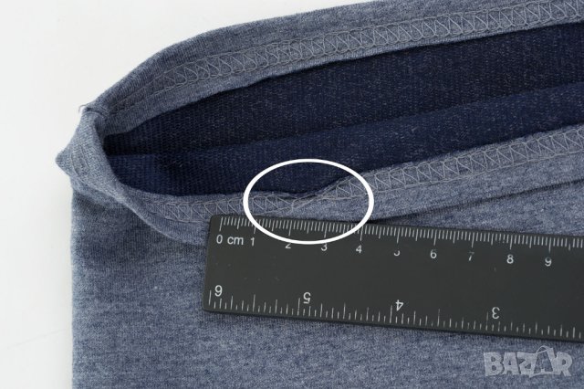 Дамска блуза с памук в тъмносин меланж Numinou - S/L/M, снимка 9 - Блузи с дълъг ръкав и пуловери - 42536586