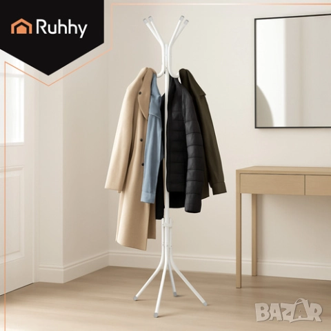 Права закачалка за дрехи / Стояща закачалка за дрехи - два цвята, снимка 9 - Закачалки - 52567376