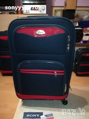 КУФАР-ТЕКСТИЛ С КОЛЕЛЦА И КОД 1008230927, снимка 4 - Куфари - 41811176