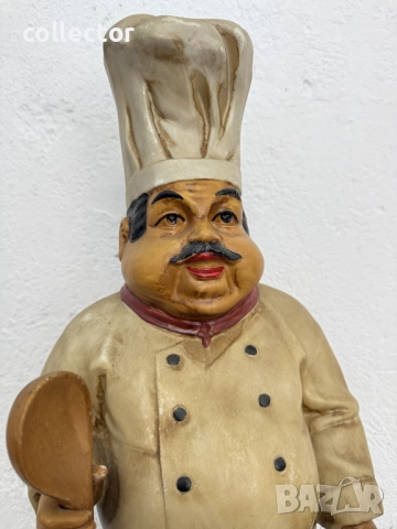 Керамичен готвач / посрещач / "fat chef" №7559, снимка 3 - Антикварни и старинни предмети - 52246772