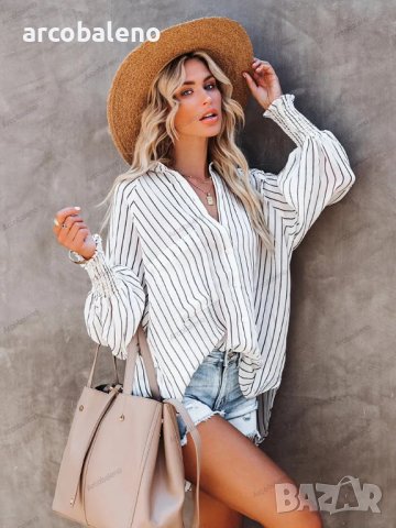 Дамска дълга ежедневна риза с дълъг ръкав, 3цвята , снимка 2 - Ризи - 41760767