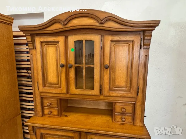 Шкаф - витрина от дъбов масив, снимка 6 - Шкафове - 50063788