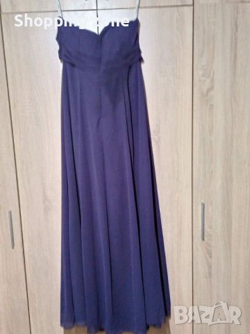 Дълга официална бална рокля в тъмно лилаво, снимка 2 - Рокли - 39711282