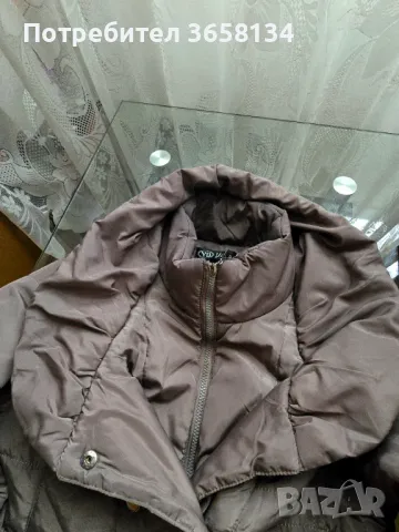 Зимно дамско яке в кафяв цвят, снимка 4 - Якета - 47993115