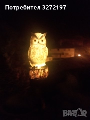 Соларна лампа, LED, Бухал , снимка 6 - Соларни лампи - 41626291