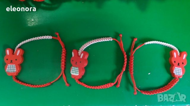 Ръчно изработени гривнички зайче, снимка 3 - Други - 39200016