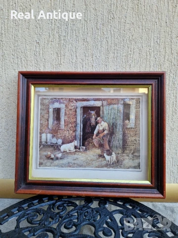 Прекрасна антикварна колекционерска белгийска авторска картина 