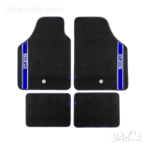 Стелки Automat, Мокет, Универсални, Черен със син, 4бр