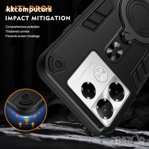 Infinix Note 40 Pro 4G Удароустойчив Metal Ring 360 Калъф и Протектор, снимка 8 - Калъфи, кейсове - 51275060