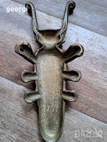 бронзова фигура бръмбар събувалка за обувки 24/6, снимка 4 - Други стоки за дома - 52821538