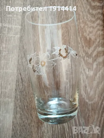Стъклени чаши с цветя 12 бр., снимка 9 - Чаши - 49756461