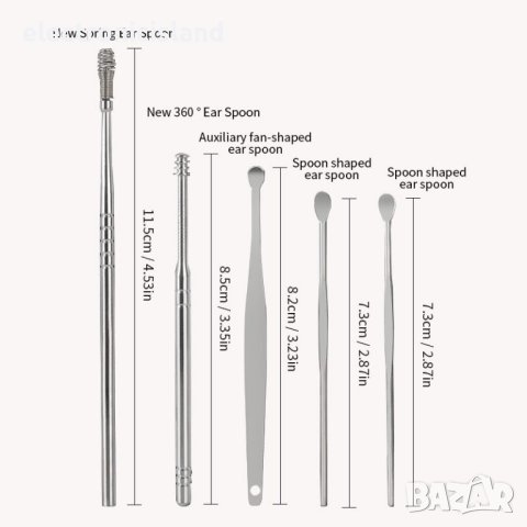 Уред комплект 6 броя за почистване на уши, ушна кал, става и за пълнене на капсули за лекарство, снимка 1 - Други - 41191365