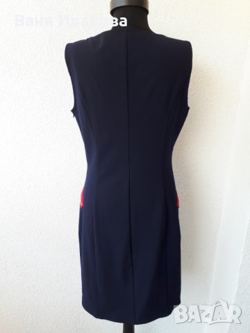 Тъмно синя рокля-сукман Love Moschino, снимка 3 - Рокли - 35886545