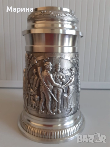 Халба за бира от калай 650 мл.,  Antik*Vintage #57, снимка 4 - Антикварни и старинни предмети - 51538157