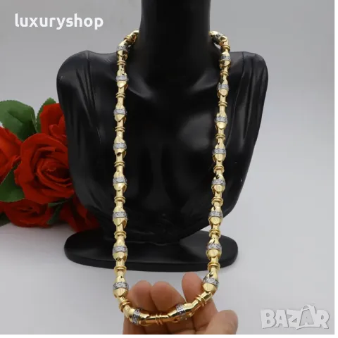 Ланец, версаче, versace, двуцветно позлатено - БЕЗПЛАТНА ДОСТАВКА!, снимка 4 - Колиета, медальони, синджири - 50279029