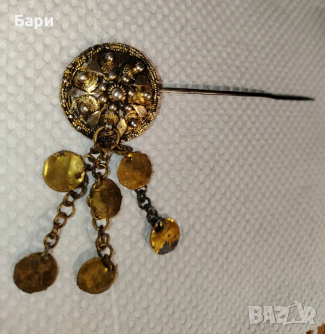 КРАСИВА ВЪЗРОЖДЕНСКА ИГЛА ЗА КОСА ХIX ВЕК, снимка 3 - Други ценни предмети - 53432608