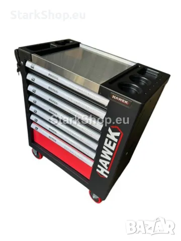 Професионален Шкаф с Инструменти HAWEK 261 части 5 пълни чекмеджета и 2 празни, снимка 3 - Други инструменти - 50318278
