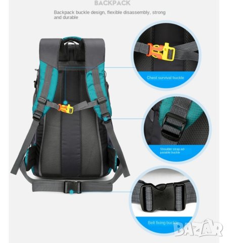 туристическа раница водоустойчива къмпинг поход планина преход туризъм, снимка 3 - Други спортове - 42474226